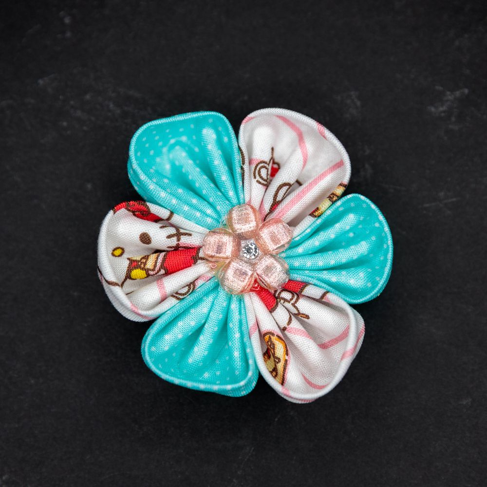 Fabric Flower- Hello Kittty